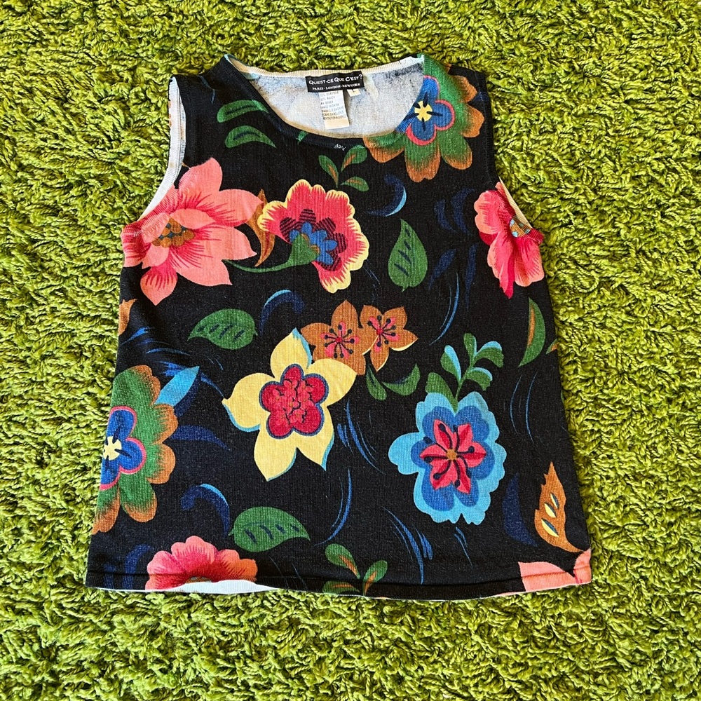 Vintage Silk Floral Top